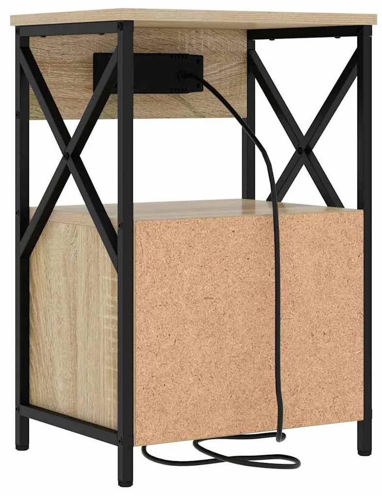 Éjjeliszekrény 2 pcs sonoma tölgy 40 x 31 x 60 cm Faanyag