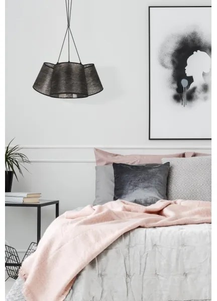 Duolla - Csillár zsinóron ROSSA 3xE27/40W/230V fekete