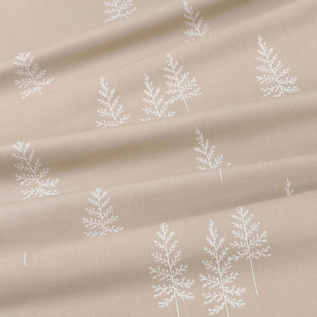 Goldea karácsonyi ovális asztalterítő erős  pamutból - északi fenyők 140 x 240 cm