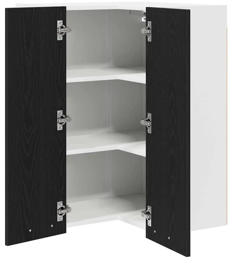 Függő szekrény Riga Fekete tölgy és fehér 57 x 57 x 80 cm