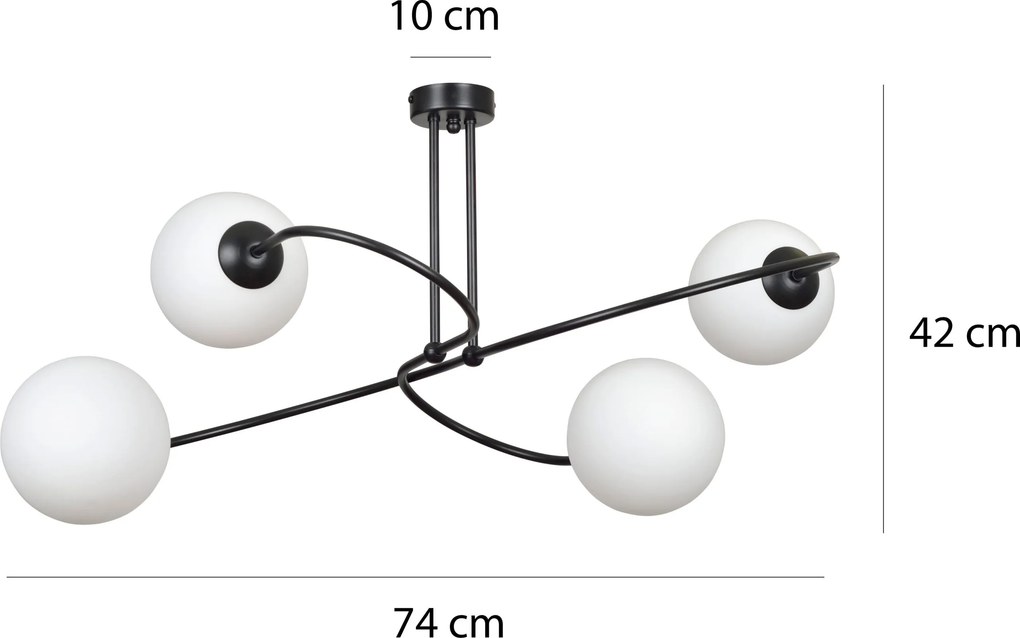 Emibig modern mennyezeti lámpa selbi fehér emi734/4w