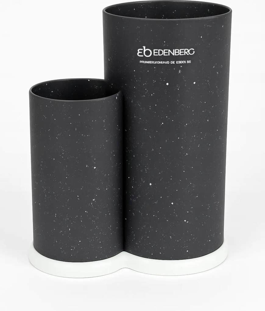 Késtartó állvány konyhai eszközök – kétrekeszes, fekete márvány