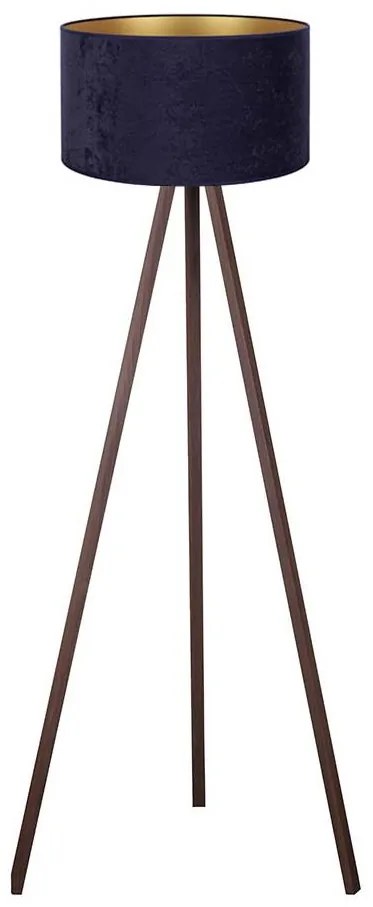 Brilagi - Állólámpa VELVET 1xE27/60W/230V barna/kék