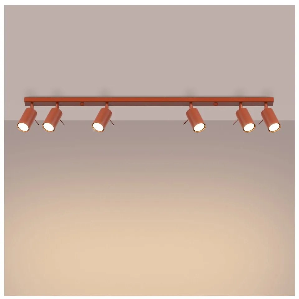 Téglavörös spotlámpa 6x117 cm Etna – Sollux