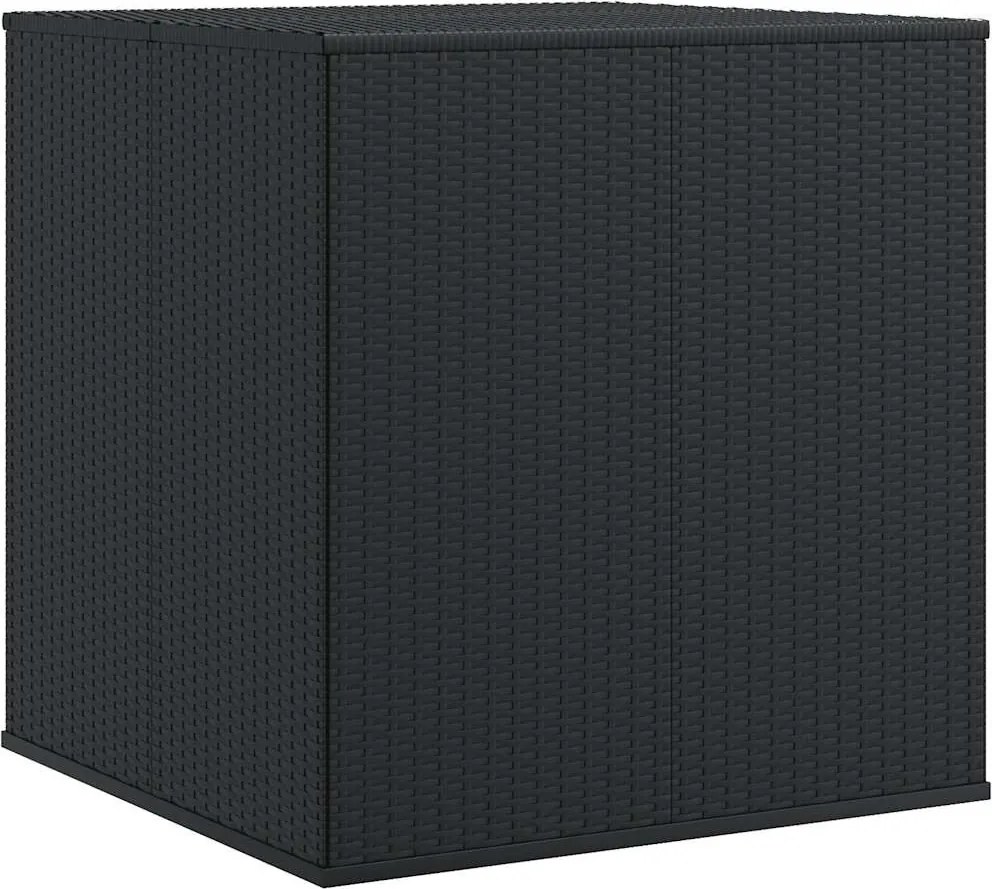 Fekete Polyrattan Kerti Párnatartó Doboz 100 X 97,5 X 104 Cm