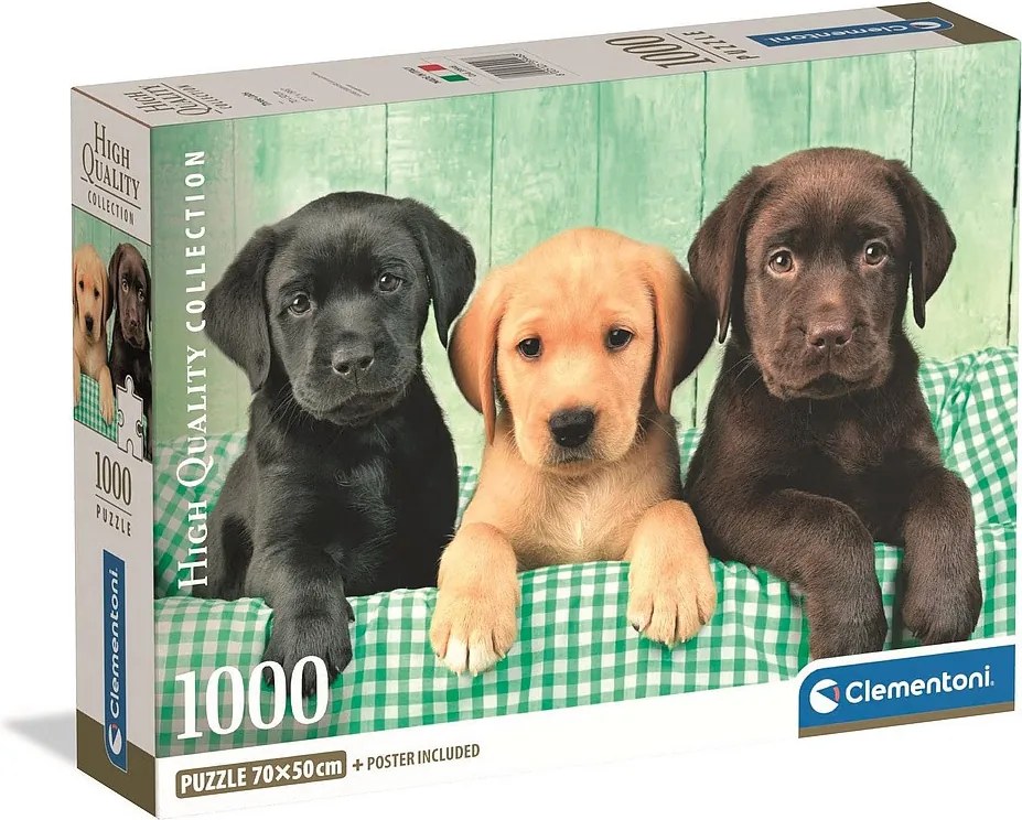 Kutyás Three Labs 1000 db-os puzzle Clementoni