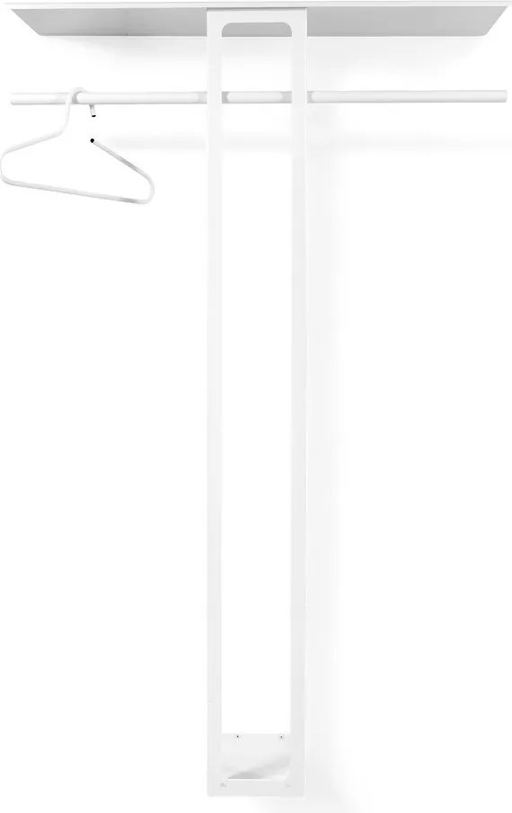 Fehér acél fali fogas polccal 100 cm Luno Large – Spinder Design