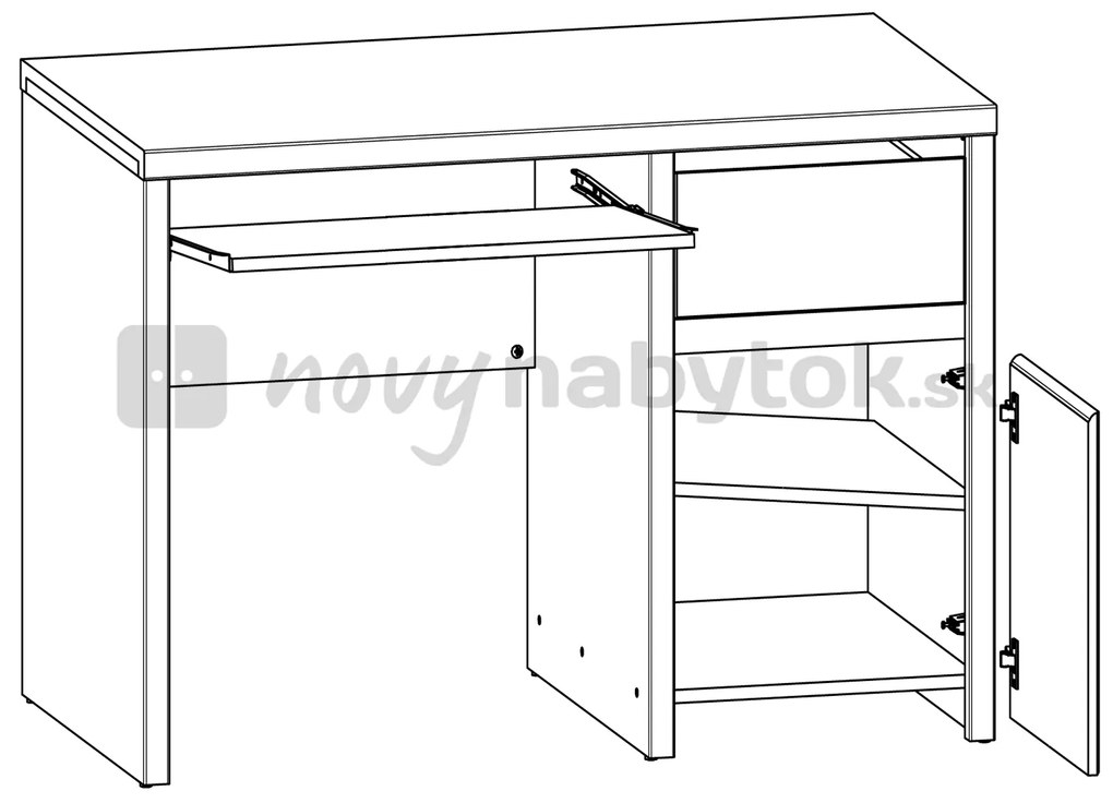 PC asztal Kaspian BIU1D1S/120 (wenge). 735067
