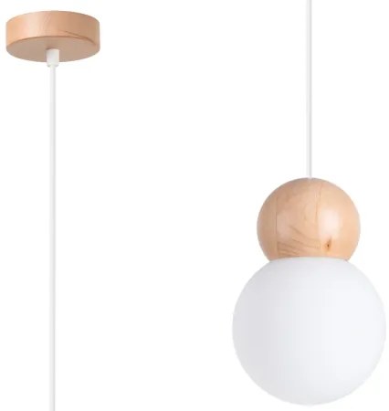 Sollux SL.1390 - Csillár zsinóron PEKKA 1xG9/8W/230V fehér