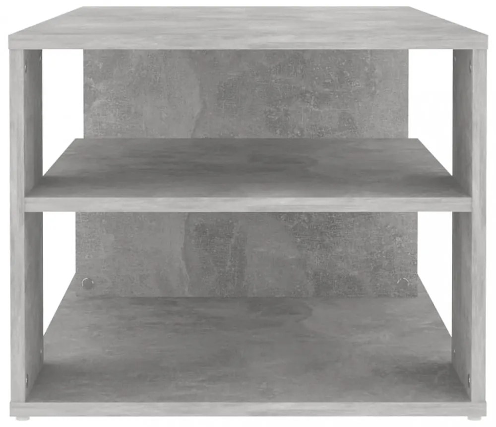 betonszürke szerelt fa dohányzóasztal 100 x 50 x 40 cm