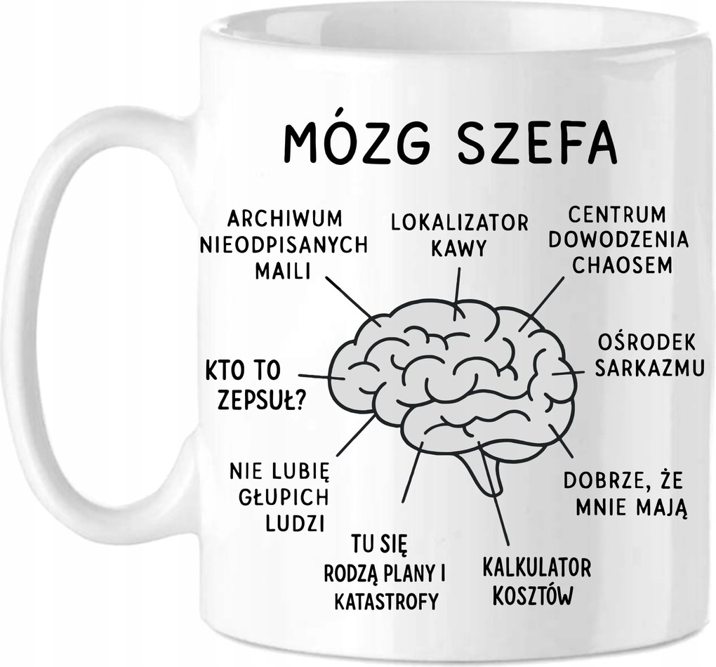 Bögre "a főnök agya" Munka Vicces elnök Főnök Ajándék