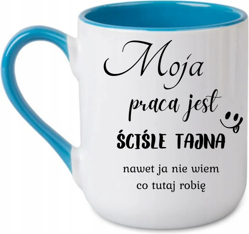 Coffee bögre A munkám szigorúan titkos, még én sem tudom Kék 330