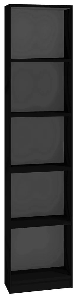 Aldabra R40 polcos szekrény, 40x182x30 cm, fekete