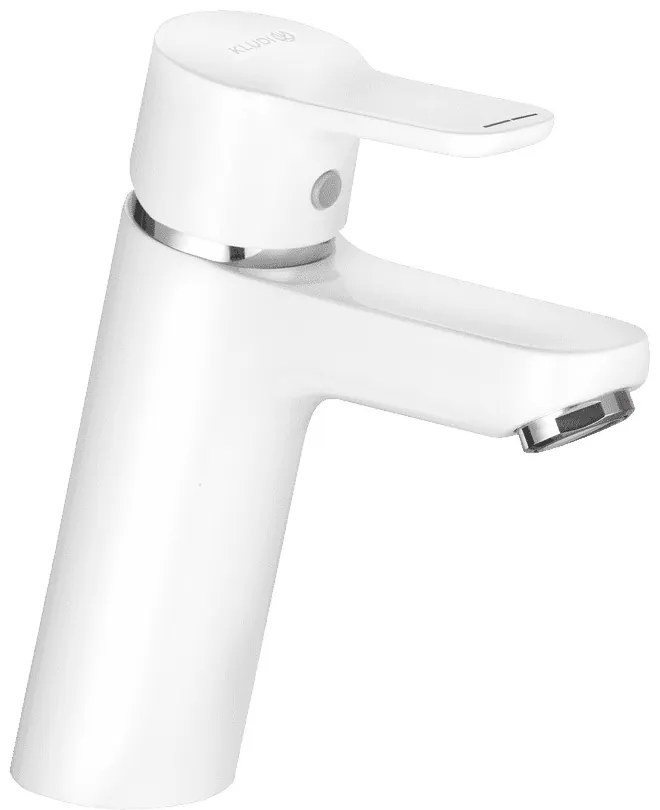 KLUDI Pure&amp;Easy 100 N mosdó csaptelep, egykaros leeresztőszelep nélkül, fehér/króm