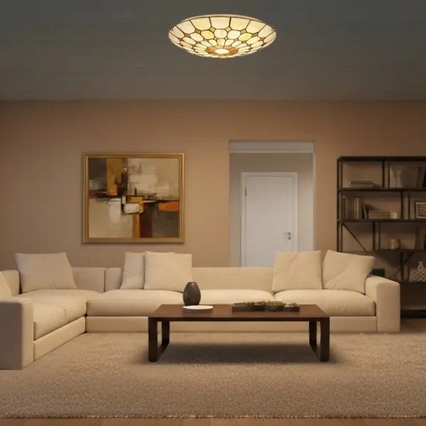 Brilagi - Tiffany vitrázs mennyezeti lámpatest DORAN 2xE27/60W/230V