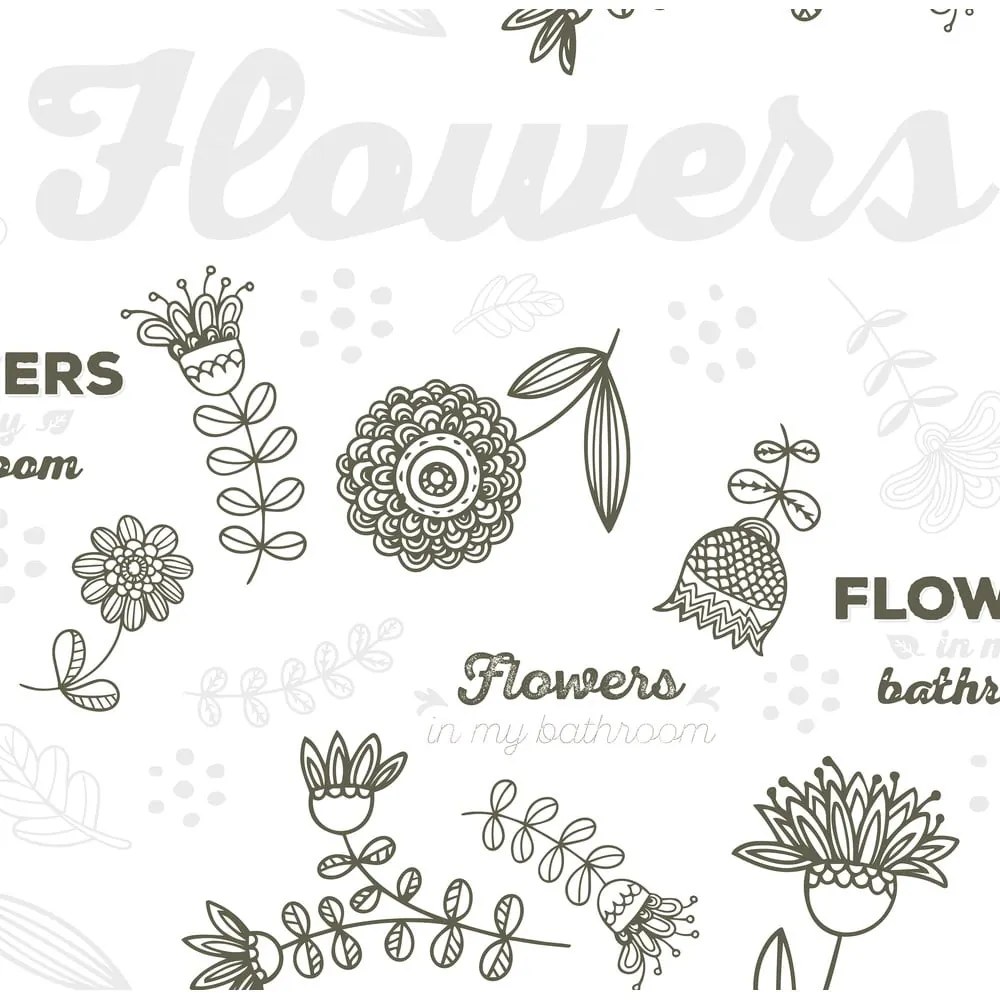 Zuhanyfüggöny 180x200 cm Flowers – MSV