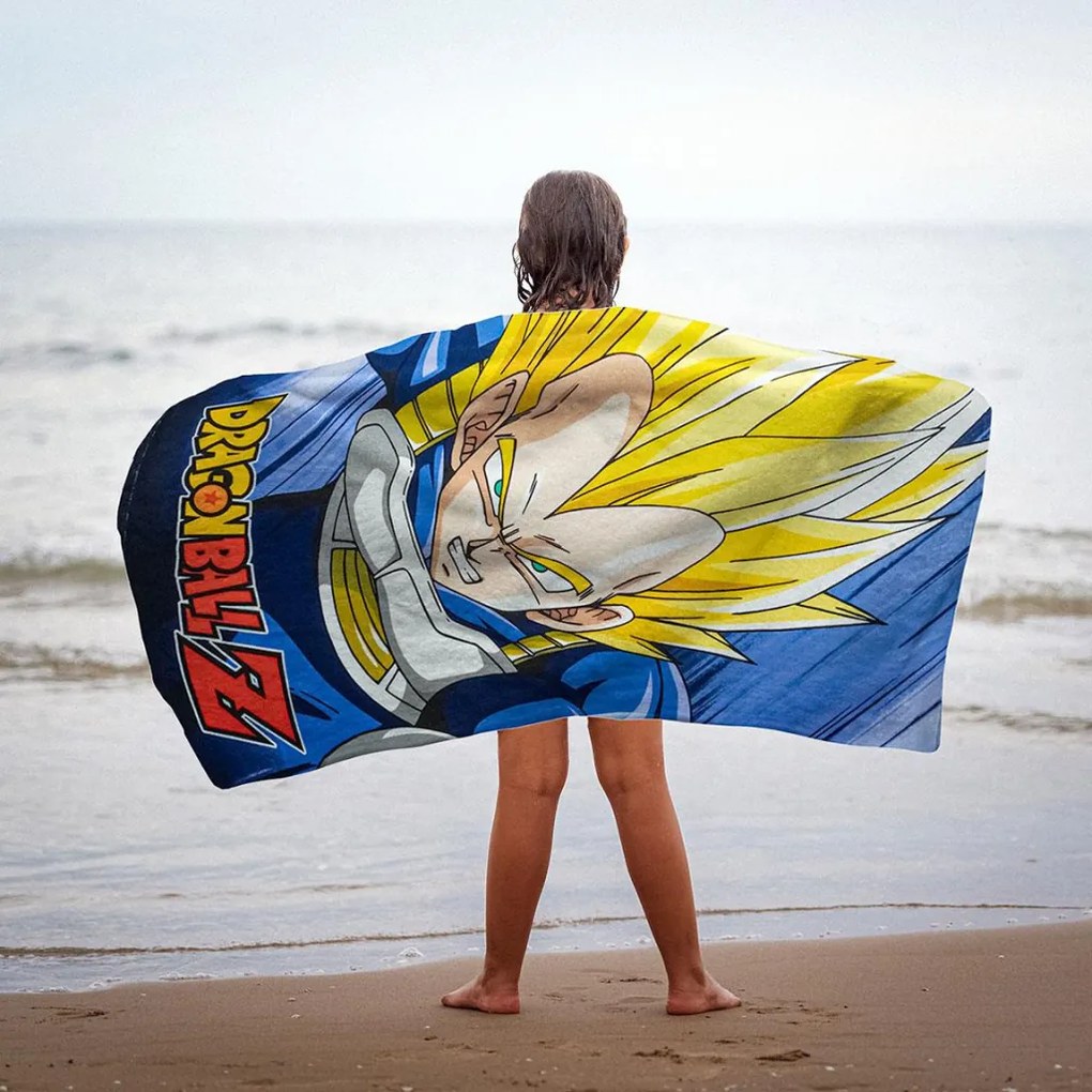 Dragon Ball Saiyan Power fürdőlepedő, strand törölköző 70x140cm (Fast Dry)