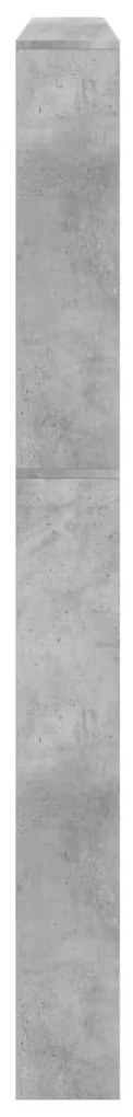 betonszürke 5 szintes cipőszekrény tükörrel 63 x 17 x 169,5 cm