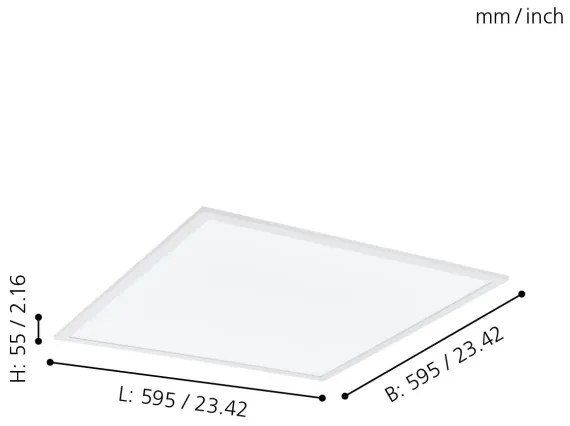 Eglo 98766-LED RGBW Dimmelhető lámpa SALOBRENA-B LED/32,5W/230V 60x60 cm + távirányító