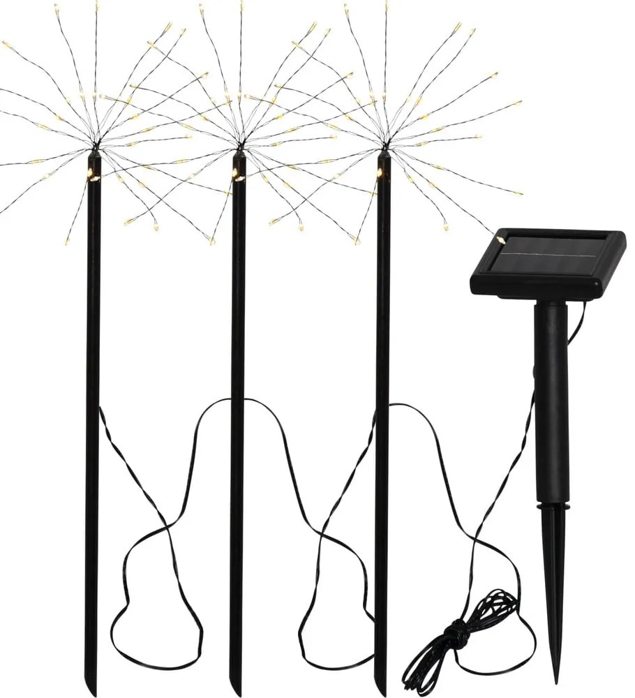 Firework 3 db kültéri napelemes LED lámpa, magasság 40 cm - Star Trading