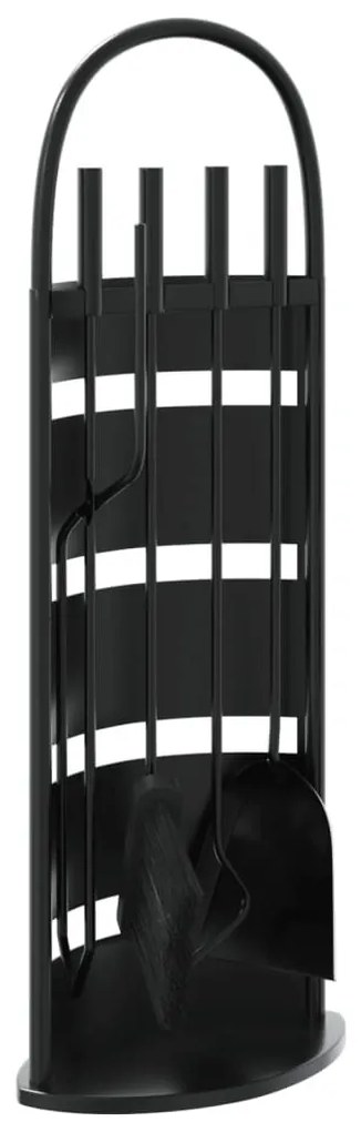 5 darabos acél kandallószerszám-készlet 23 x 15 x 66 cm