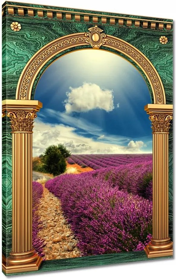 Vászonkép 80x120 Levendulamező