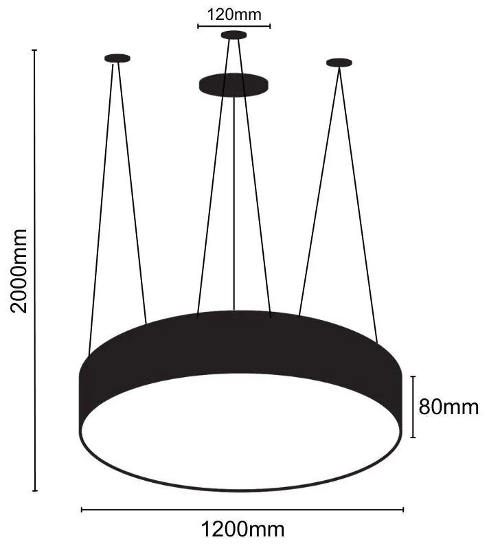 NEDES LCL7124-H Modern Led Függesztett Lámpa IP20