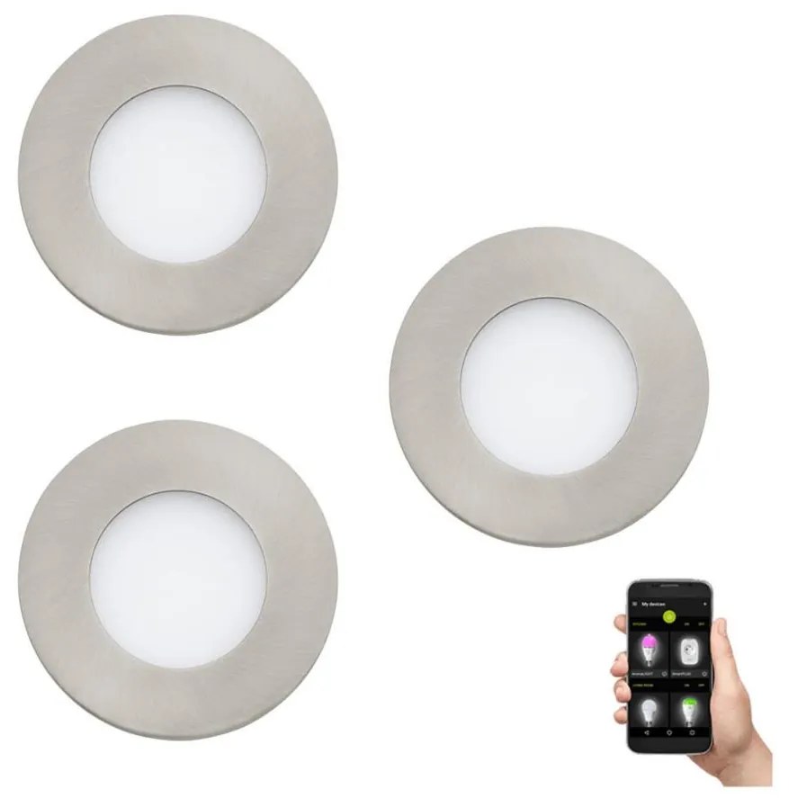 Eglo 900111 - 3× LED-del szerelt, fényerőszabályozható fürdőszobai világítótest FUEVA-Z 2,8W/230V IP44