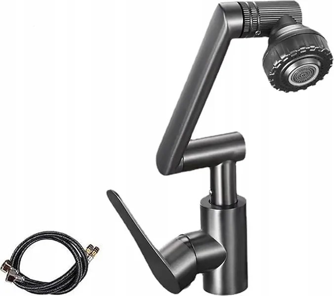 forgatható csaptelep modern grafit konyhai csaptelep, perlátor 1080°