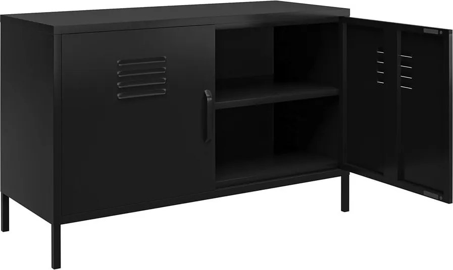 Fekete fém szekrény 100x64x40 cm Mission District – Støraa