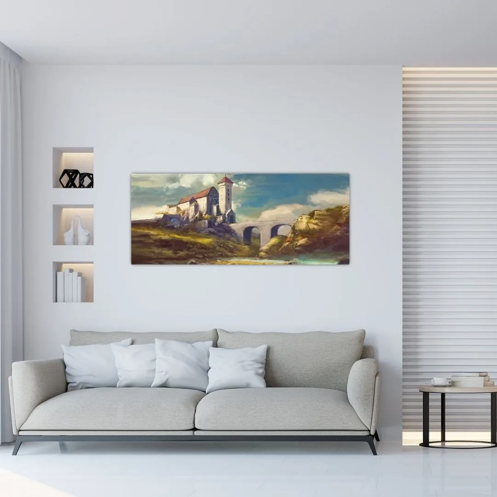 Kép - Középkori vár (120x50 cm)