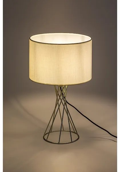 Rabalux 74081 - Asztali lámpa NIVRA 1xE27/40W/230V arany/fehér