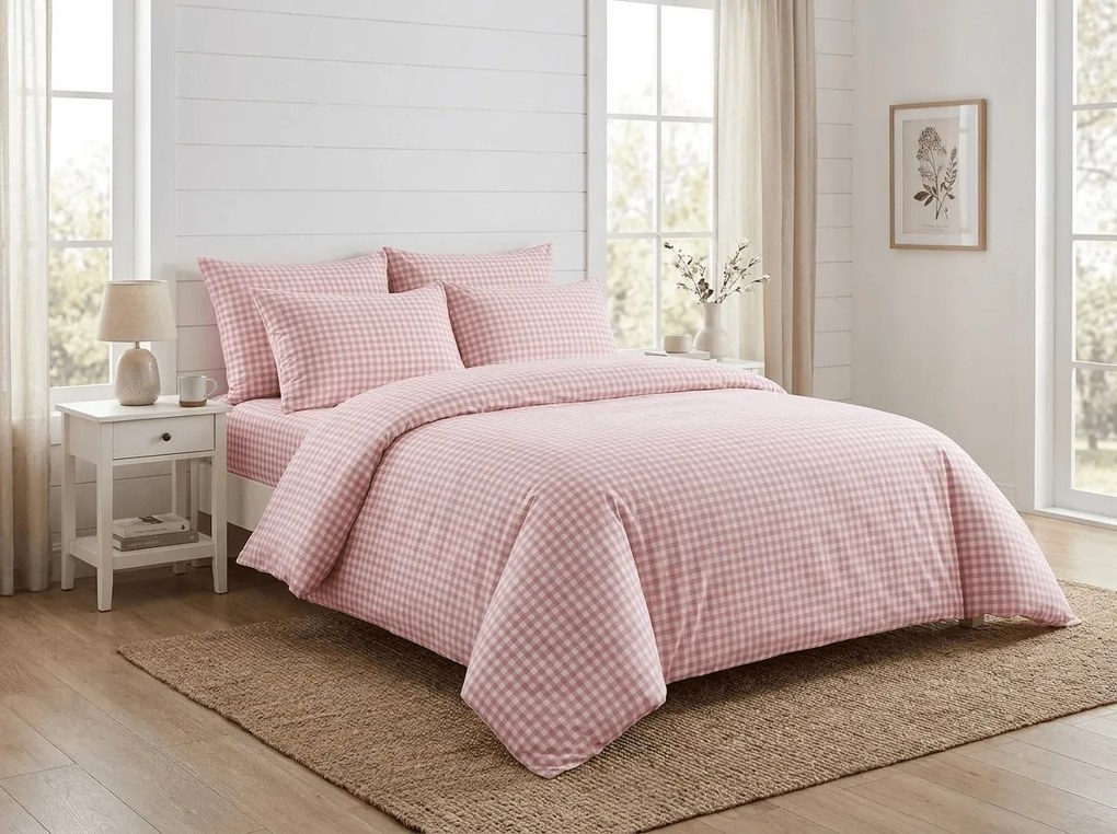 Krepp ágynemű PINK CUBIS rózsaszín Ágyneműhuzat mérete: 70 x 80 cm | 140 x 200 cm