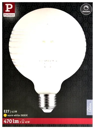 LED Szabályozható izzó CLASSIC G125 E27/4,5W/230V 2600K - Paulmann 28744