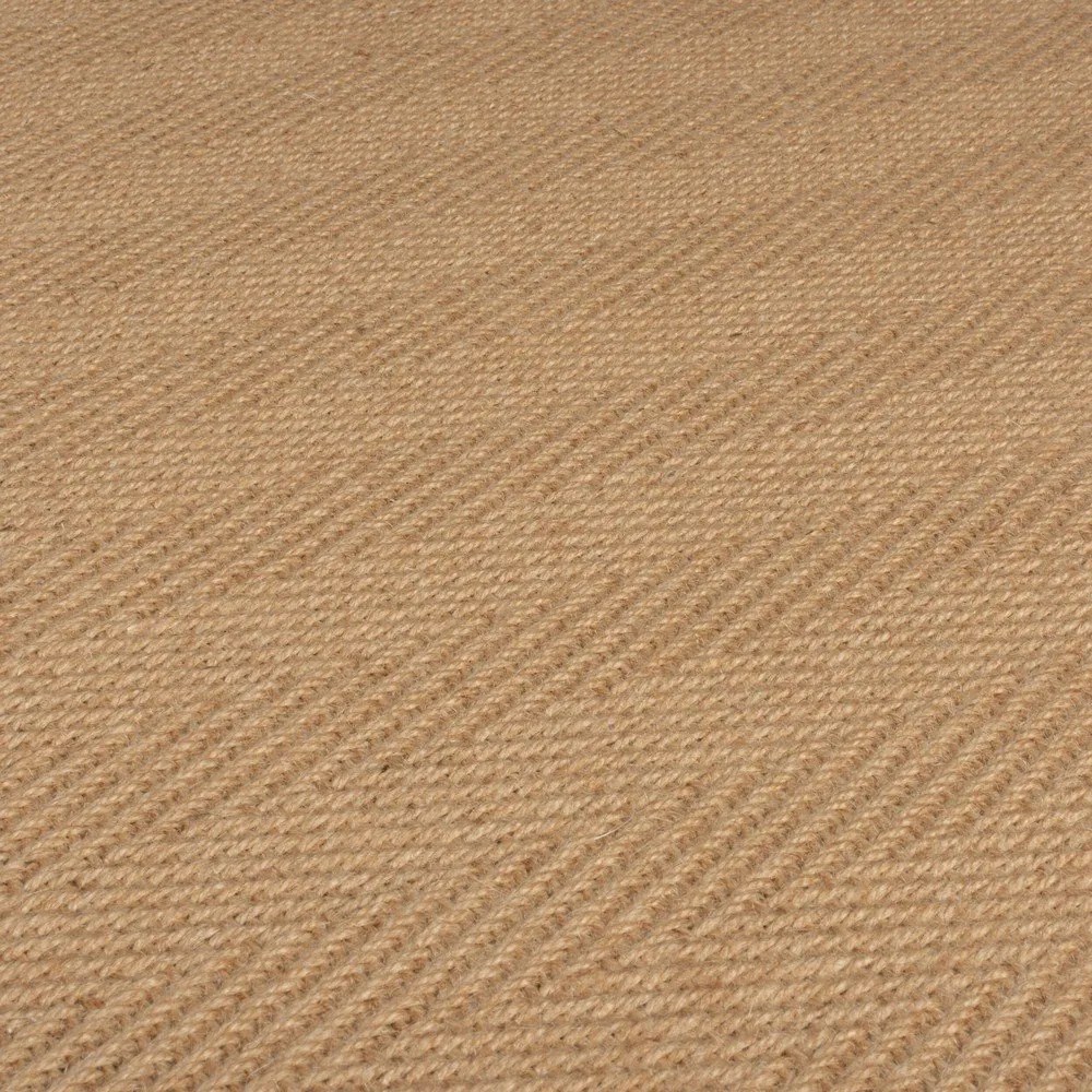 Natúr színű juta futószőnyeg 60x800 cm Kira – Flair Rugs
