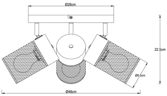 Brilliant - KAMOLO 3xE27/40W/230V fekete spotlámpa