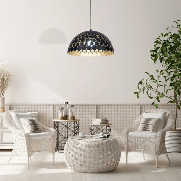 Csillár zsinóron LISA BLACK 1xE27/60W/230V