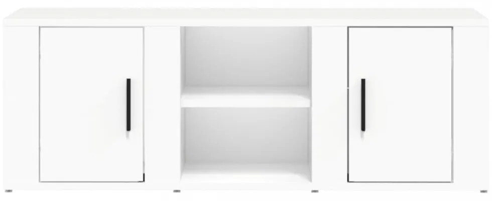 fehér szerelt fa TV-szekrény 100x31,5x35 cm