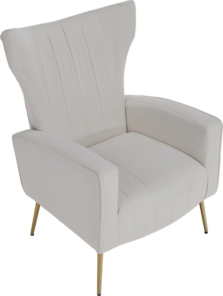 Relaxfotel, bézs Velvet szövet, BARET