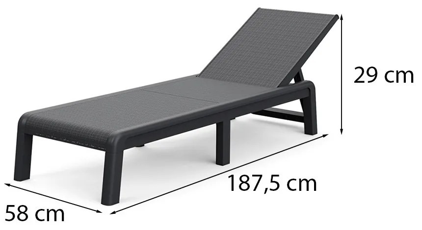 Mallorca műanyag napozóágy