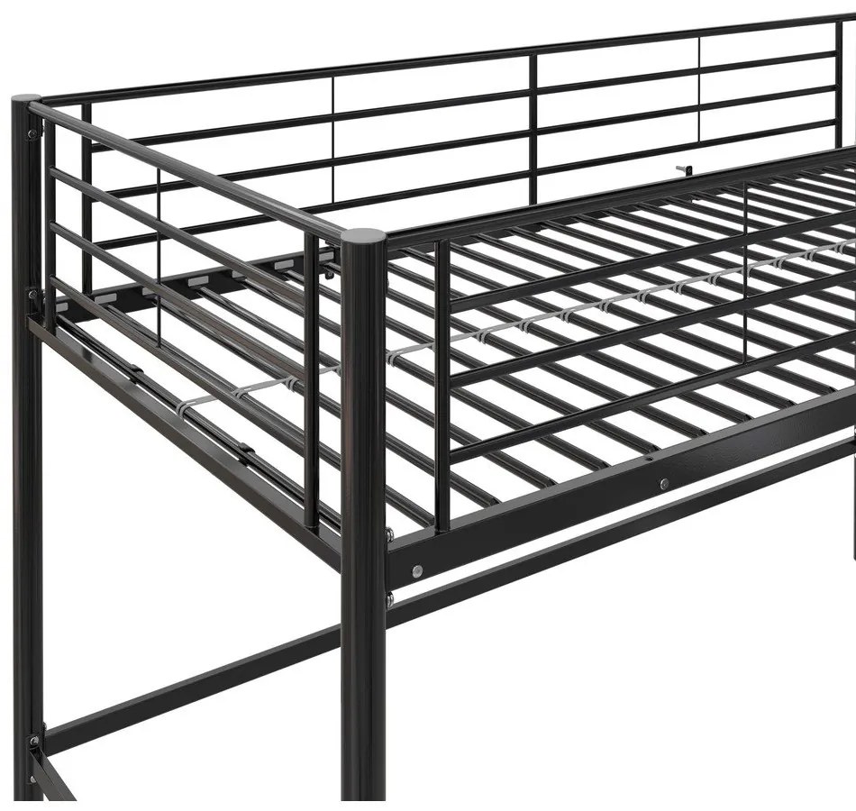 Fekete magasított gyerekágy 90x200 cm Jodie – Støraa