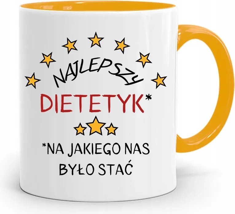 Dietetikusoknak Sárga Ajándék Bögre fényképes nyomtatással