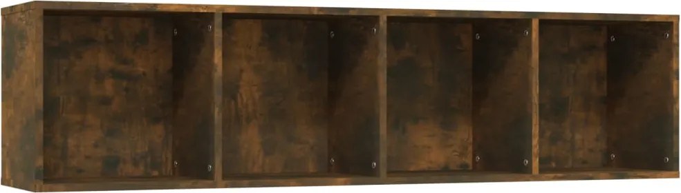vidaXL füstös tölgy színű szerelt fa könyv-/TV-szekrény 143x30x36 cm
