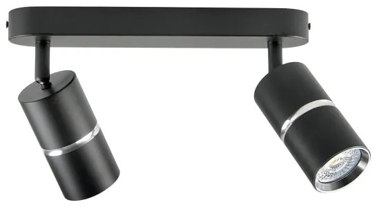 Spotlámpa BAMBOO 2xGU10/10W/230V fekete