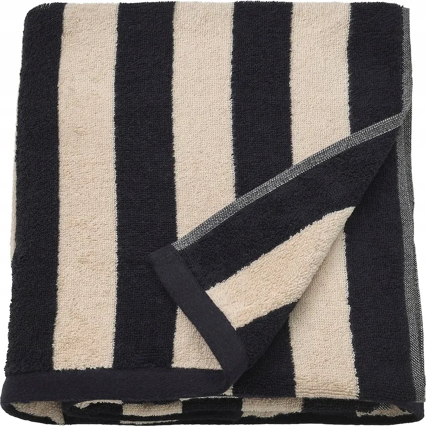 Ikea fürdőlepedő Slanhostmal fekete/világos bézs csíkos 100x150cm