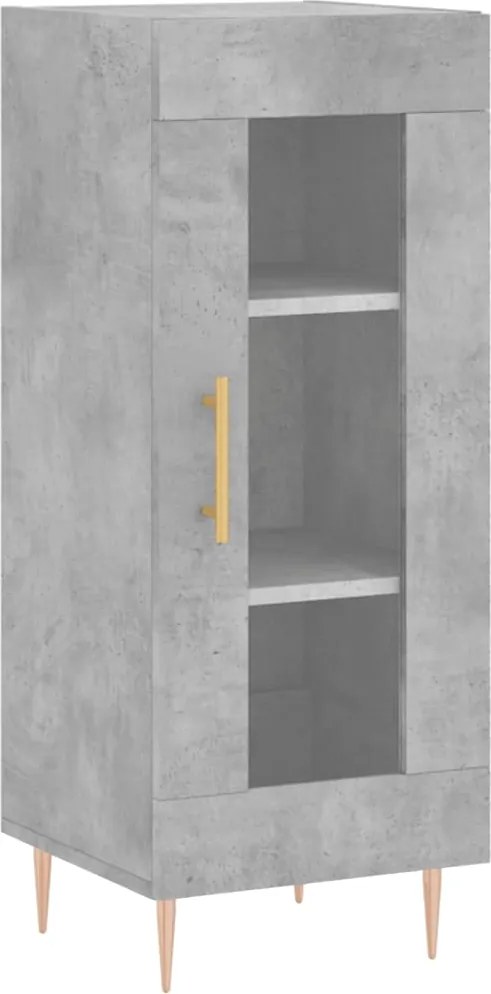 vidaXL betonszürke szerelt fa tálalószekrény 34,5 x 34 x 90 cm