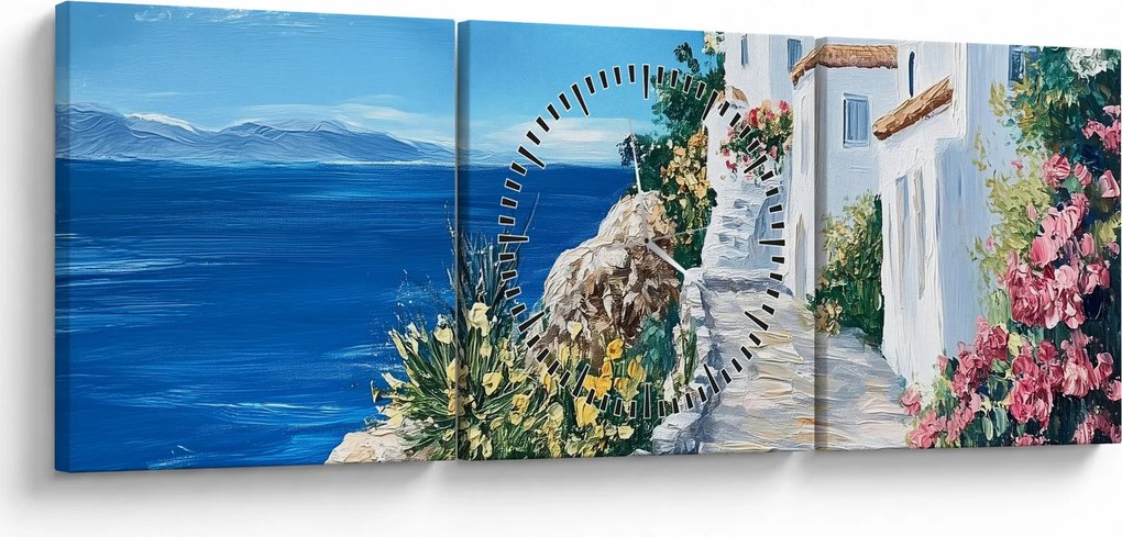 Kép - Sikátor a tenger mellett (órával) (90x30 cm)