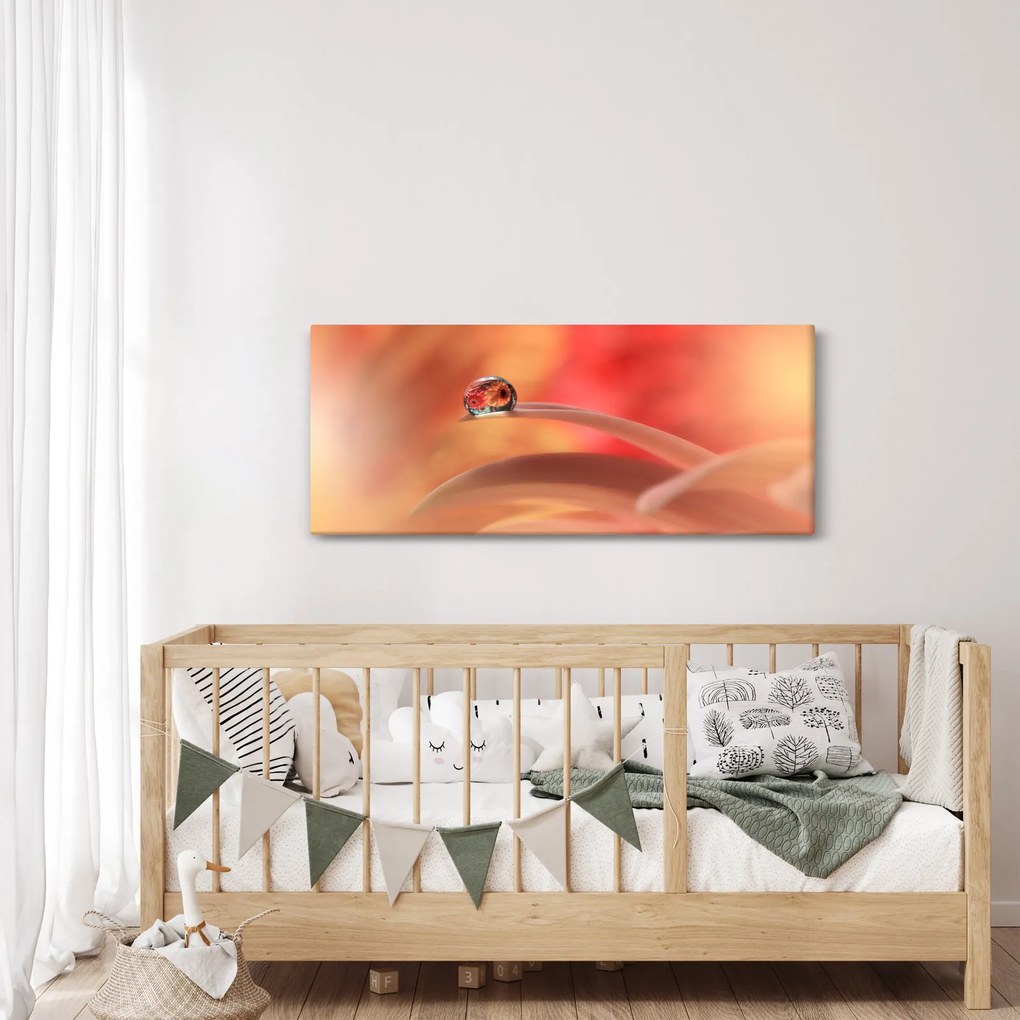 Virágos harmatcsepp képe (120x50 cm)