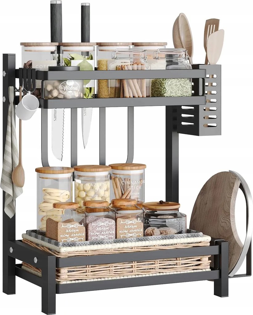 Fűszertartó Polc Konyhai Állvány Szervező Pultra