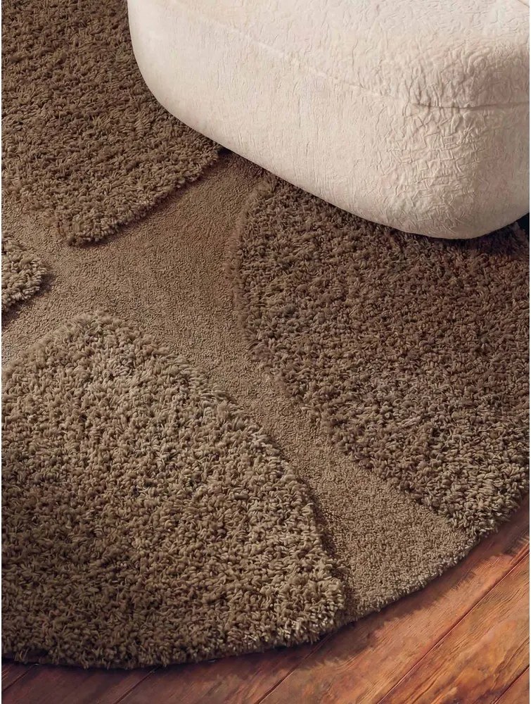 Barna kézi szövésű kerek szőnyeg ø 160 cm Lambeth Jasper – Ted Baker